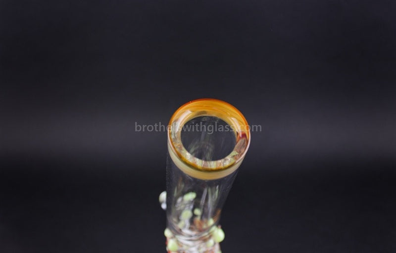 Realization 10 Inch Worked Bent Neck Beaker Bong - Amber and Slyme.