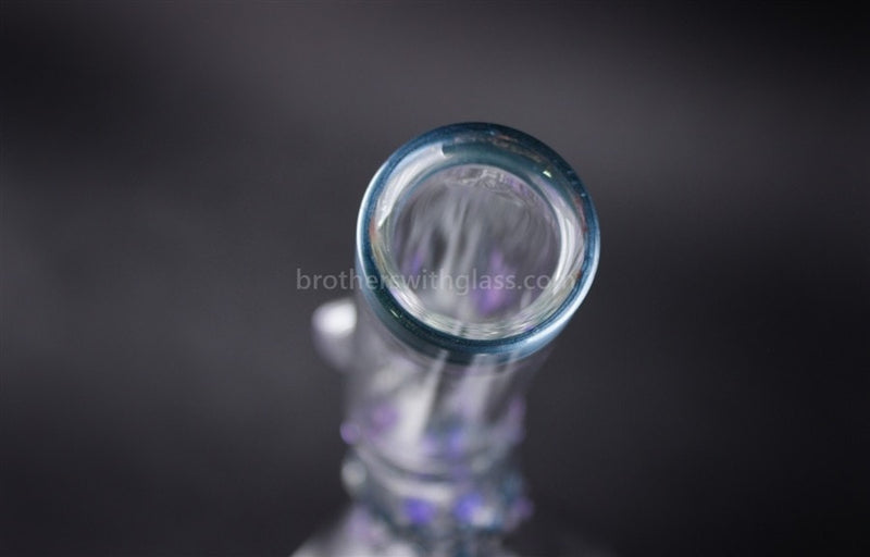 Realization 10 Inch Worked Bent Neck Beaker Bong - Teal and Purple.
