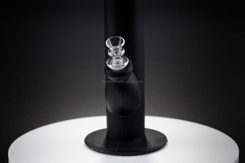 Silicone Glass Water Pipe - Black.