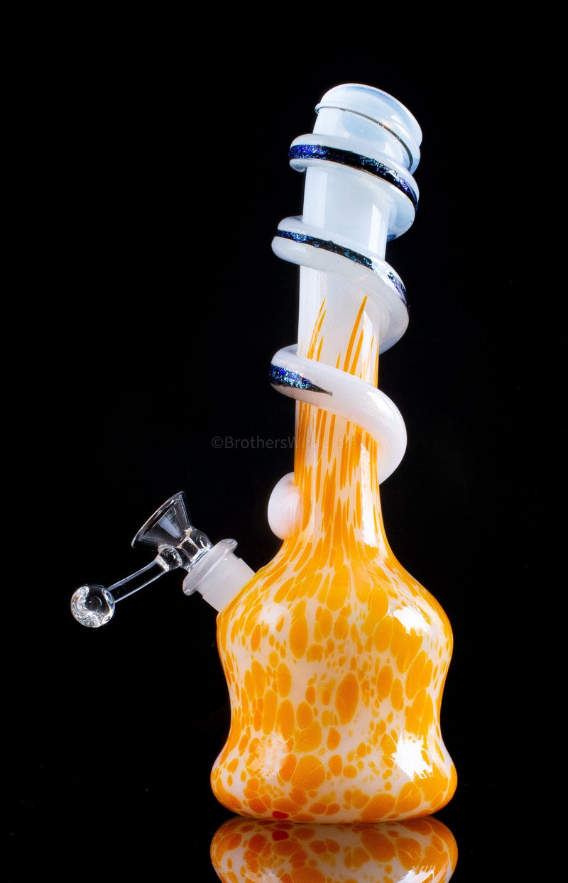Special K Soft Glass Bell Shape Spiral Dichro Wrapped Bong - Variations.