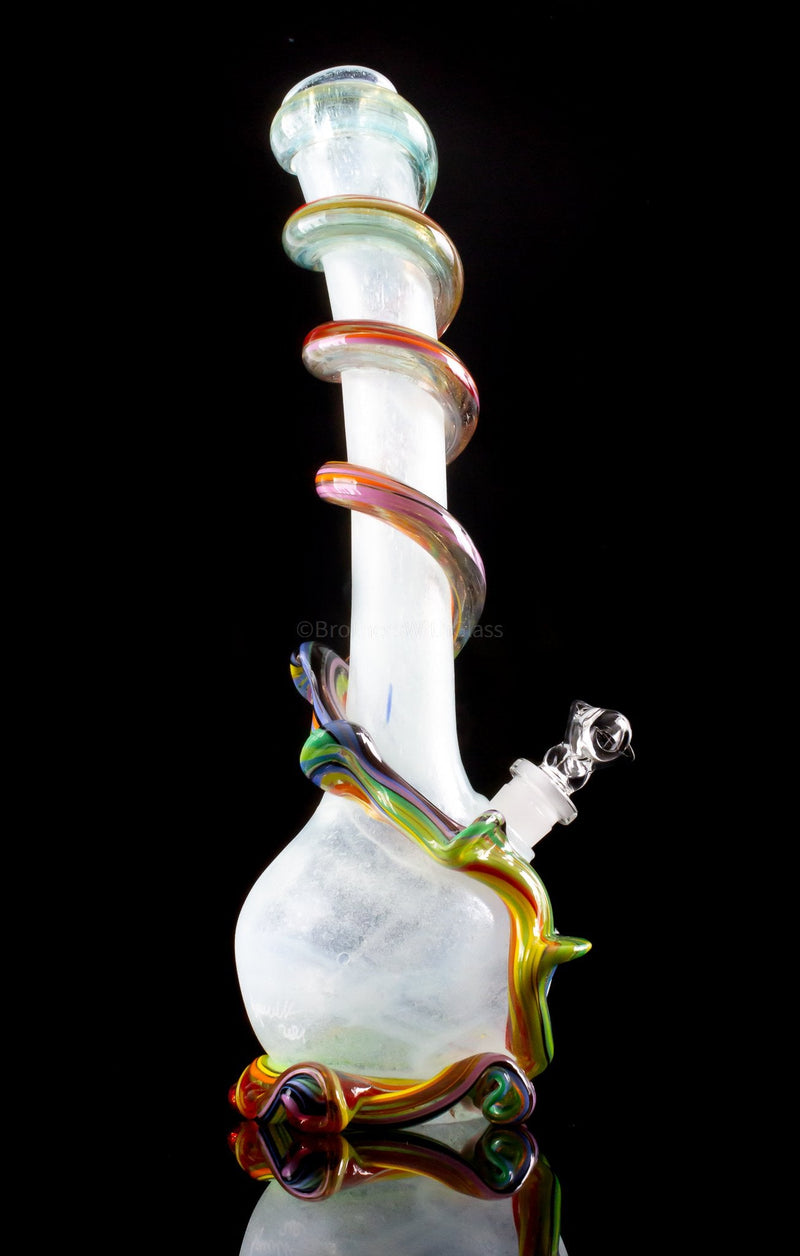 Special K Soft Glass Glow and Rainbow Twist Bubble Dab Rig.