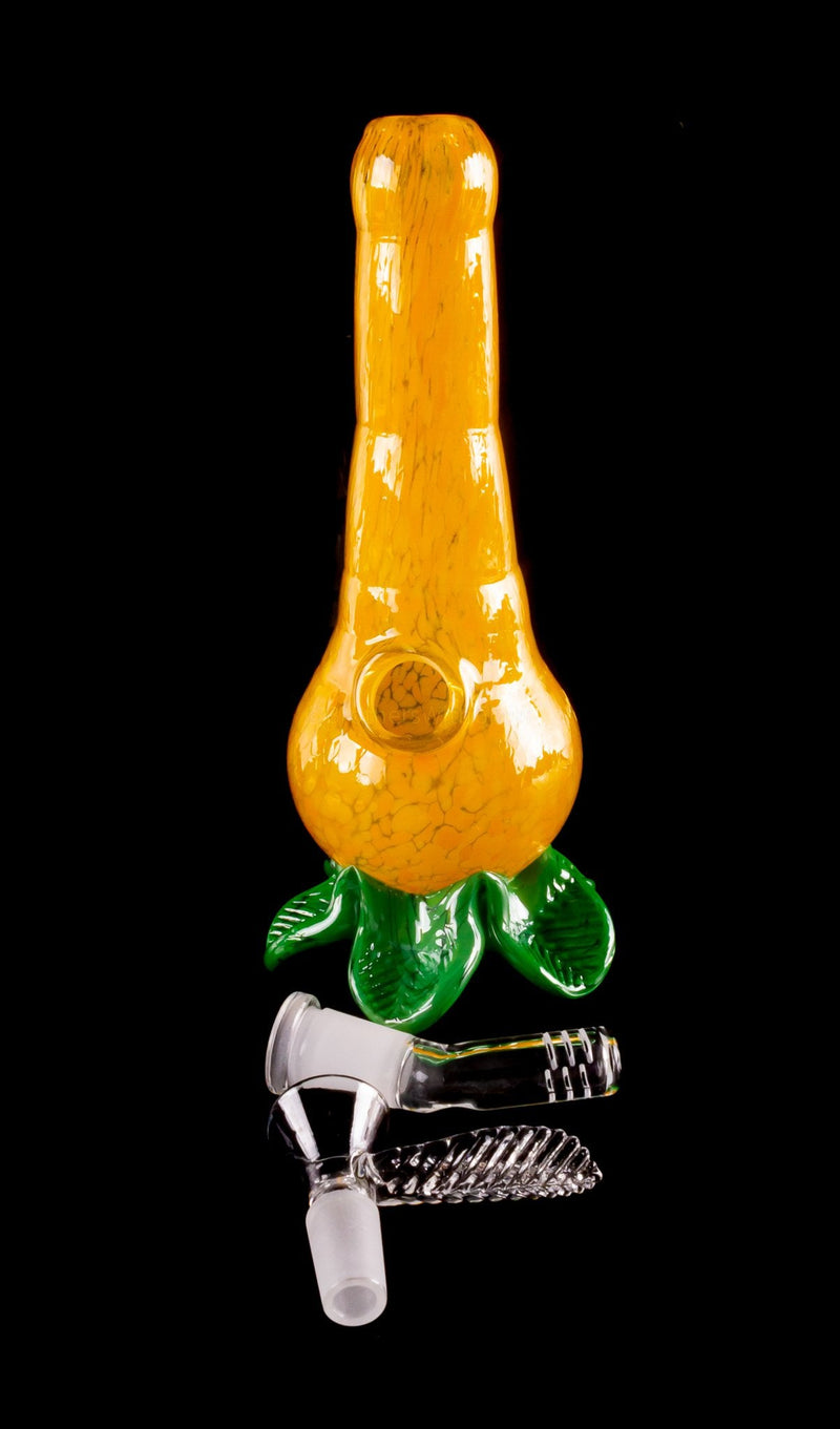 Special K Soft Glass Orange and Yellow Carrot Bong.