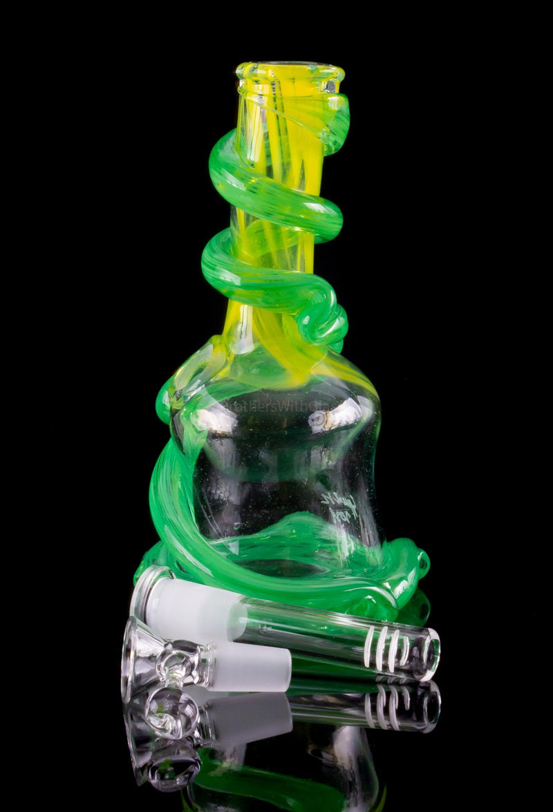 Special K Soft Glass Spiral Bell Dab Rig - Green.