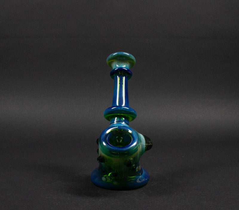 Stab Hand Glass Colored and Fumed Bubbler.