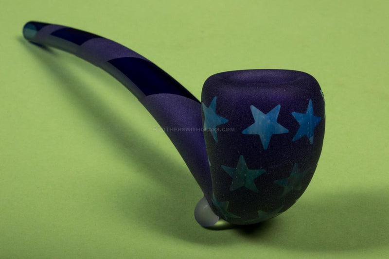 Starfish Designs 7 Inch Stars and Stripes Sandblasted Gandalf Hand Pipe.