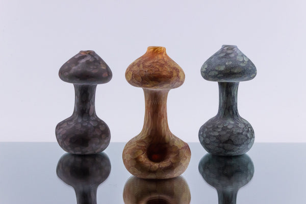Stone Tech Glass Stone Mushroom Spoon Hand Pipe.