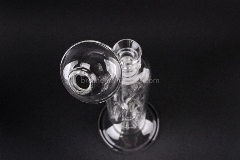 Treehouse Glass Gridded Showerhead to Disc Bubbler Water Pipe.