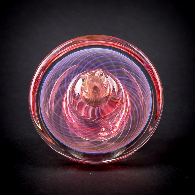 Waugh Street Glass XL Gold And Silver Fumed Reticello Directional Air Flow Carb Cap.