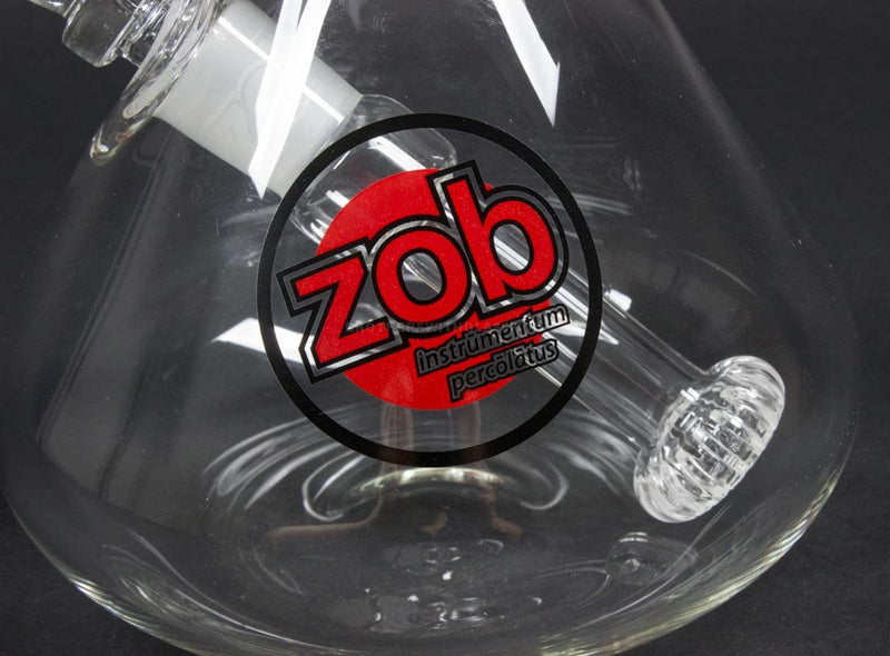 Zob Glass 14 inch Fixed Flat Disc Beaker Bong.